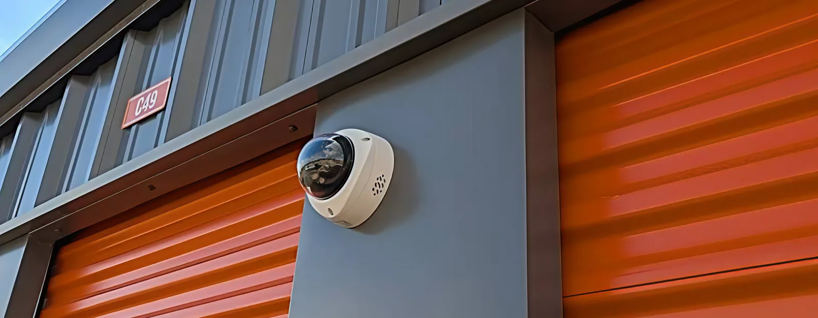Security camera at storage facility